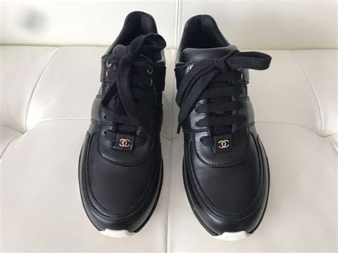 chanel cc logo sneakers tennis shoes